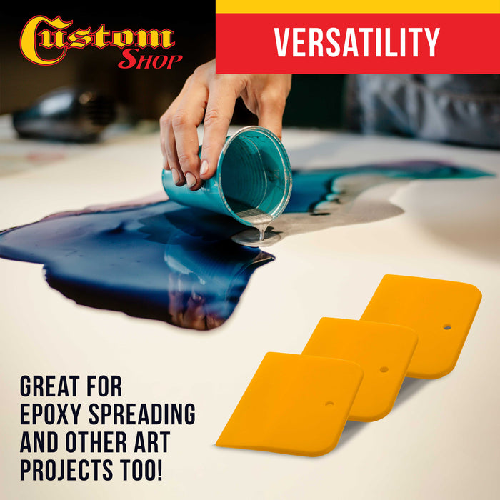 4 Inch Plastic Body Filler Spreader Tools for Automotive Body Fillers (10 Pack), Putties, Glazes, Epoxy Resin, Caulk, Glues - Plastic Spreader Tool