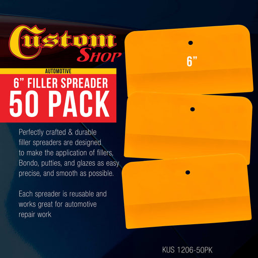 Custom Shop - 6 Inch Filler Spreaders - 50 Pack