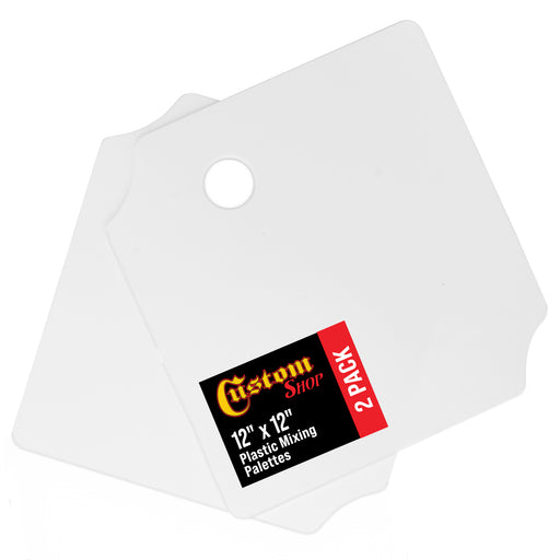 12 x 12 Inch Plastic Body Filler Mixing Palette (2 Pack) for Automotive Body Fillers, Putties, Glazes, Epoxy Resin, Fiberglass, Paint, Caulk, Glues & Acrylics