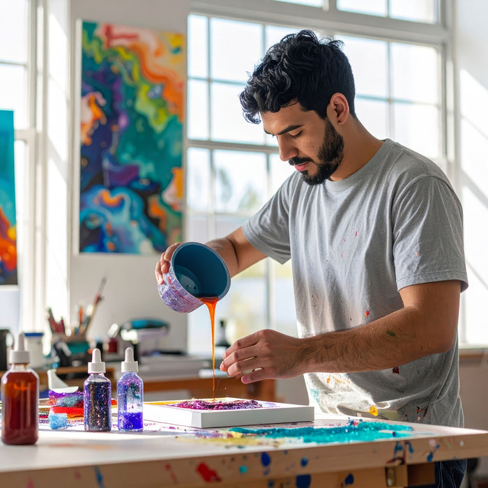 Custom Shop Paint Mixing Cups, 16-Ounce (12 Pack) - Plastic Measuring Cups for Liquids, Automotive Painting, Epoxy Resin, Acrylic Arts, Crafts, Disposable or Reusable, Graduated, Mixing Ratios