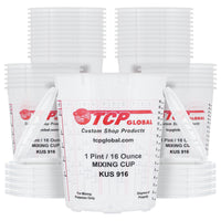 Paint Mixing Cups, 16-Ounce (Box of 36) - Plastic Measuring Cups for Liquids, Automotive Painting, Epoxy Resin, Acrylic Arts, Crafts