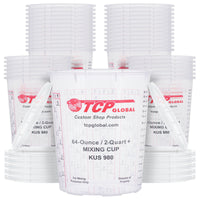 Paint Mixing Cups, 64-Ounce (36 Pack) - Plastic Measuring Cups for Liquids, Automotive Painting, Epoxy Resin, Acrylic Arts, Crafts