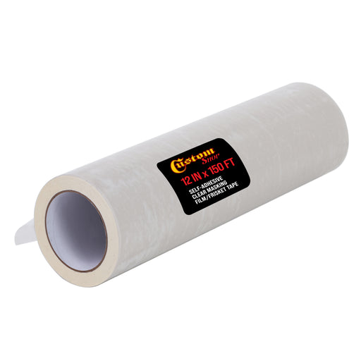 12" x 150' Frisket Masking Film Roll - Self-Adhesive Semi-Transparent Medium-Tack for Artists, Airbrush Graphics, Automotive Painting, Stencil Making, Design Transfer