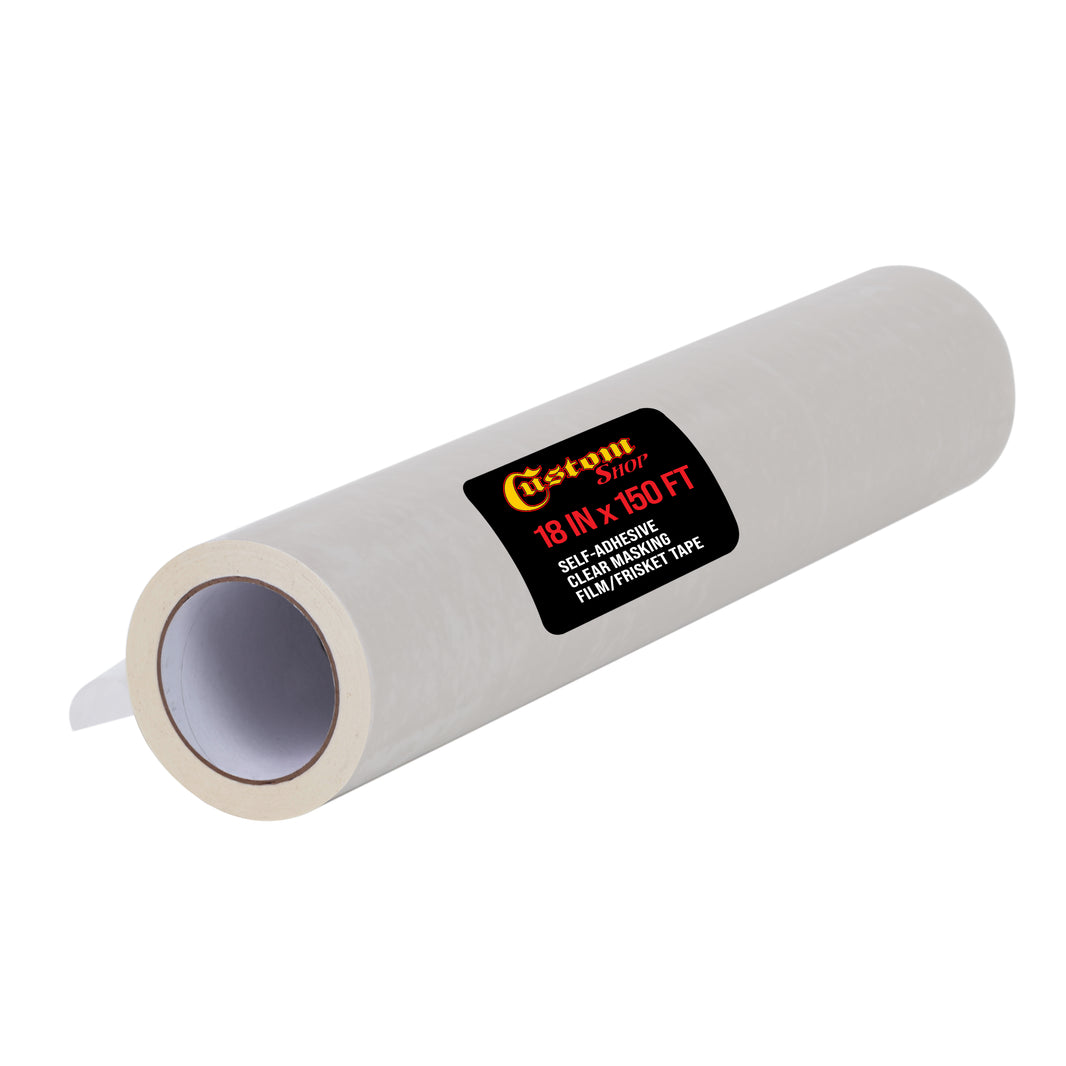 18" x 150' Frisket Masking Film Roll - Self-Adhesive Semi-Transparent Medium-Tack for Artists, Airbrush Graphics, Automotive Painting, Stencil