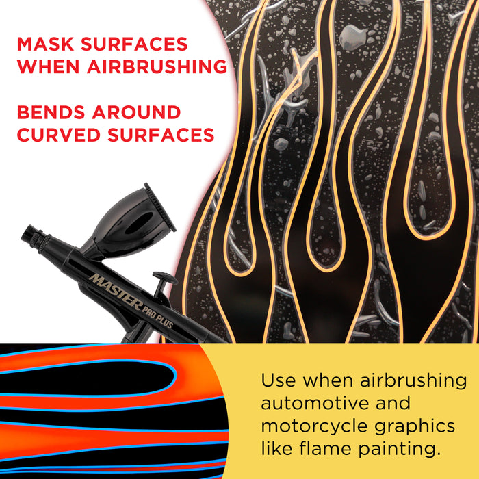 6" x 150' Frisket Masking Film Roll - Self-Adhesive Semi-Transparent Medium-Tack for Artists, Airbrush Graphics, Automotive Painting, Stencil Making, Design Transfer