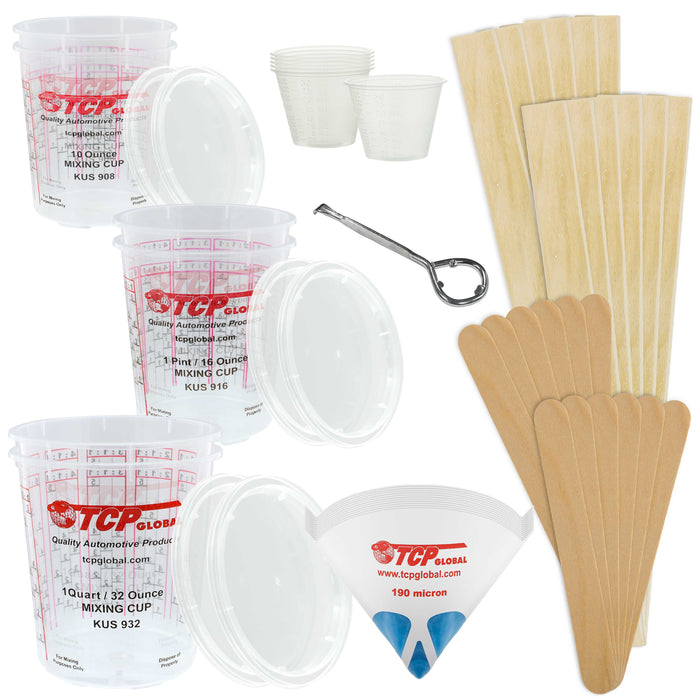 Premium Paint Mixing Essentials Kit. Comes with 12 Mixing Cups