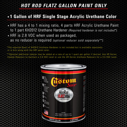 Spinnaker White - Hot Rod Flatz Flat Matte Satin Urethane Auto Paint - Paint Gallon Only Coating, 4:1