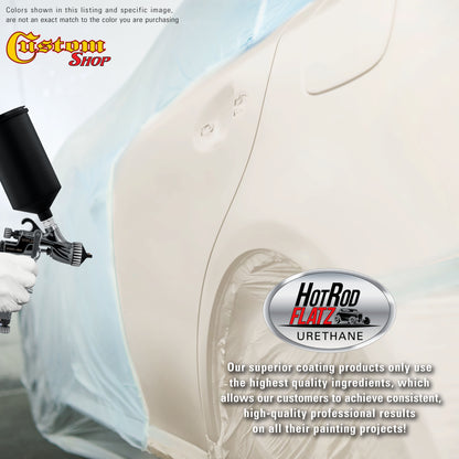 Spinnaker White - Hot Rod Flatz Flat Matte Satin Urethane Auto Paint - Paint Quart Only Coating, 4:1