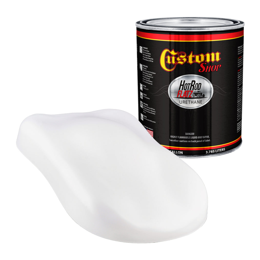 Performance Bright White - Hot Rod Flatz Flat Matte Satin Urethane Auto Paint - Paint Gallon Only