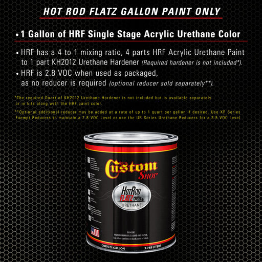 Ivory - Hot Rod Flatz Flat Matte Satin Urethane Auto Paint - Paint Gallon Only - Professional Low Sheen Automotive, Car Truck Coating, 4:1 Mix Ratio