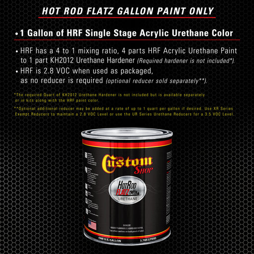 Mesa Gray - Hot Rod Flatz Flat Matte Satin Urethane Auto Paint - Paint Gallon Only - Professional Low Sheen Automotive, Car Truck Coating, 4:1 Mix Ratio