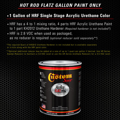 Dove Gray - Hot Rod Flatz Flat Matte Satin Urethane Auto Paint - Paint Gallon Only Coating, 4:1 Mix