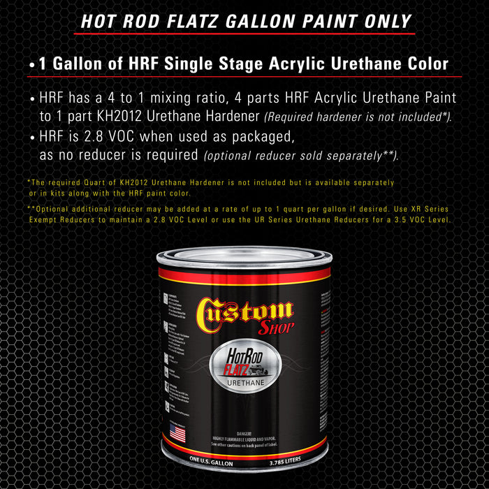 Dove Gray - Hot Rod Flatz Flat Matte Satin Urethane Auto Paint - Paint Gallon Only - Professional Low Sheen Automotive, Car Truck Coating, 4:1 Mix Ratio