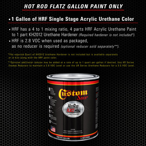 Dove Gray - Hot Rod Flatz Flat Matte Satin Urethane Auto Paint - Paint Gallon Only - Professional Low Sheen Automotive, Car Truck Coating, 4:1 Mix Ratio