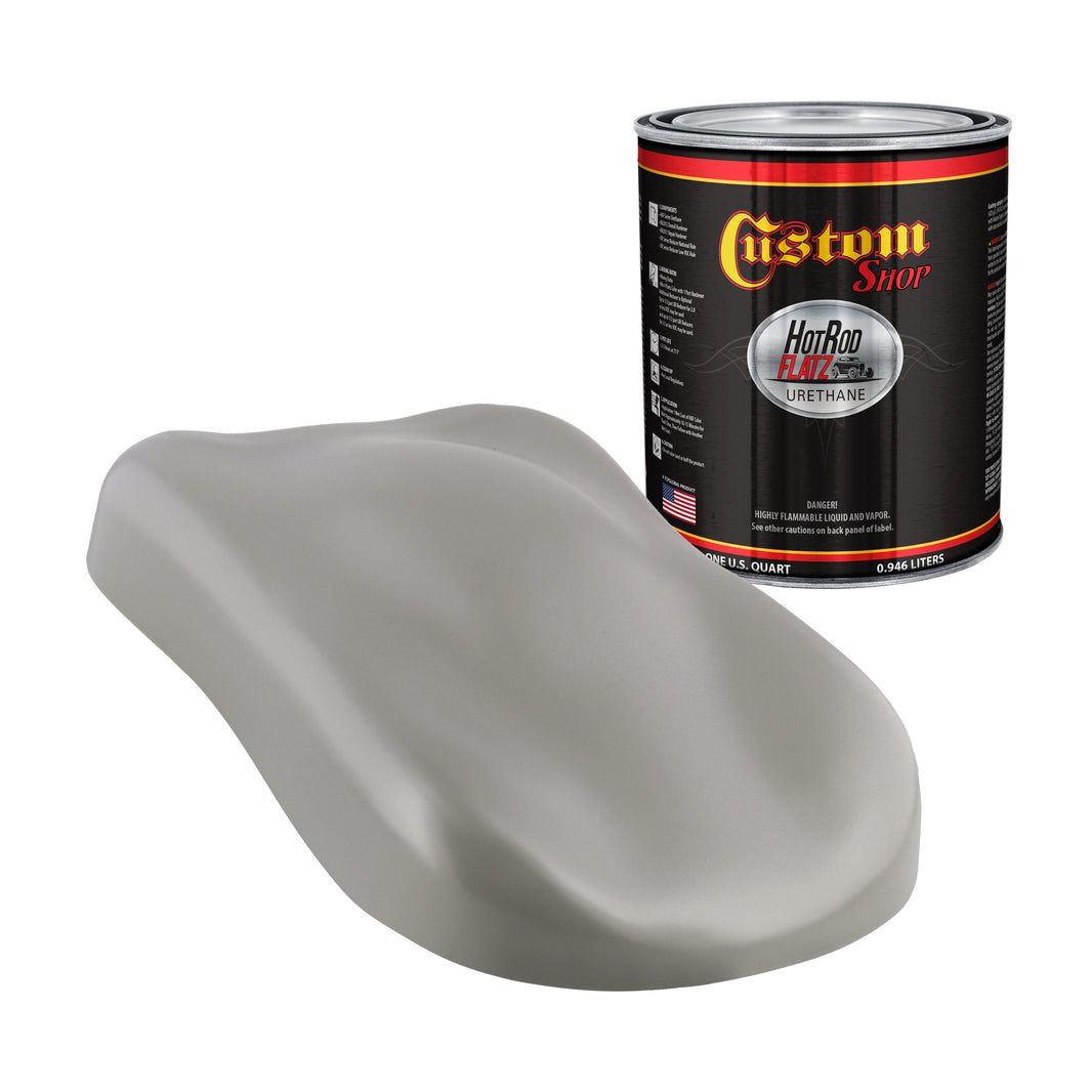 Dove Gray - Hot Rod Flatz Flat Matte Satin Urethane Auto Paint - Paint Quart Only Coating, 4:1 Mix