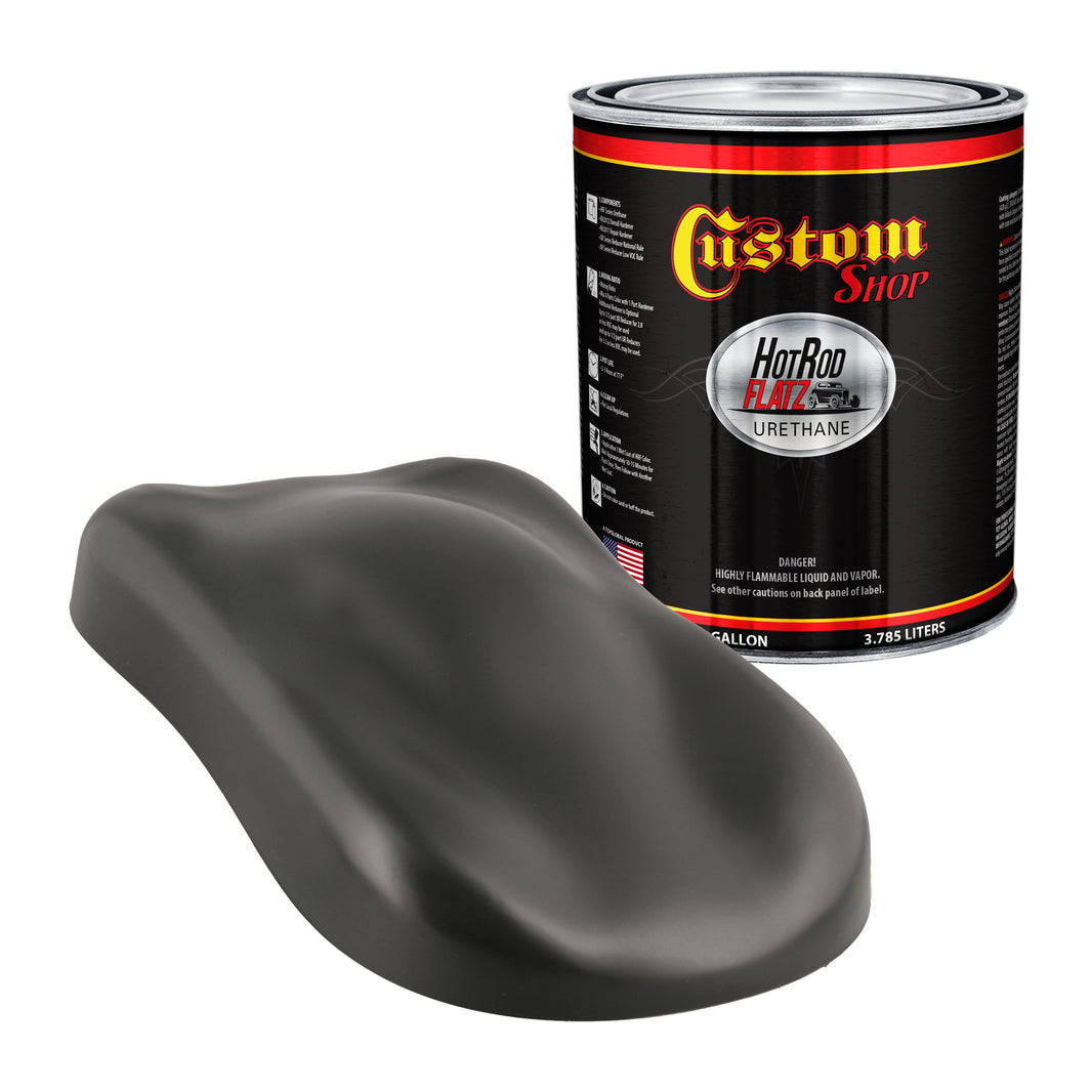 Machinery Gray - Hot Rod Flatz Flat Matte Satin Urethane Auto Paint - Paint Gallon Only Coating, 4:1