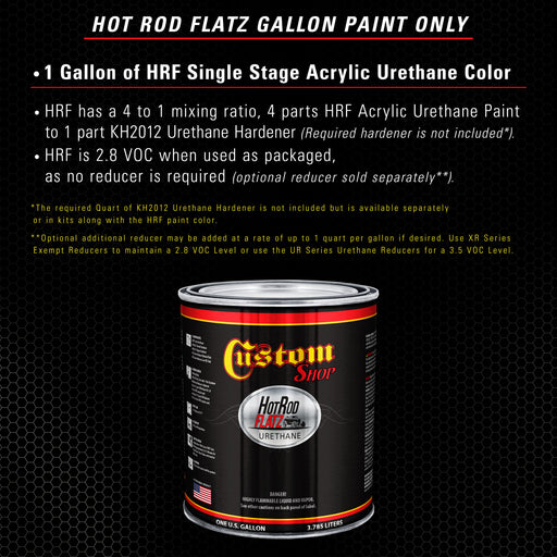Machinery Gray - Hot Rod Flatz Flat Matte Satin Urethane Auto Paint - Paint Gallon Only - Professional Low Sheen Automotive, Car Truck Coating, 4:1 Mix Ratio