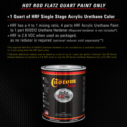 Machinery Gray - Hot Rod Flatz Flat Matte Satin Urethane Auto Paint - Paint Quart Only Coating, 4:1