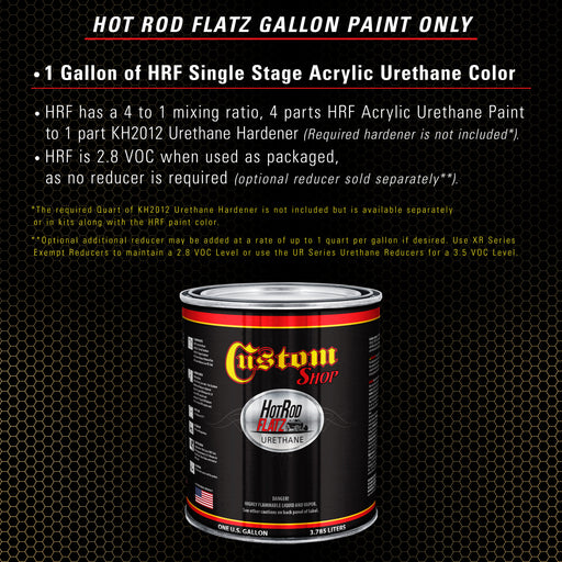Buckskin Tan - Hot Rod Flatz Flat Matte Satin Urethane Auto Paint - Paint Gallon Only - Professional Low Sheen Automotive, Car Truck Coating, 4:1 Mix Ratio