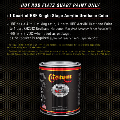 Buckskin Tan - Hot Rod Flatz Flat Matte Satin Urethane Auto Paint - Paint Quart Only Coating, 4:1 Mix