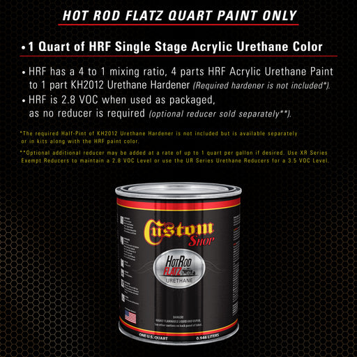 Dakota Brown - Hot Rod Flatz Flat Matte Satin Urethane Auto Paint - Paint Quart Only - Professional Low Sheen Automotive, Car Truck Coating, 4:1 Mix Ratio