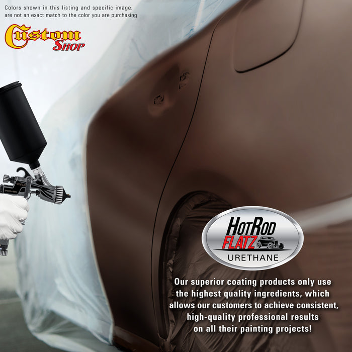 Dark Brown - Hot Rod Flatz Flat Matte Satin Urethane Auto Paint - Paint Gallon Only - Professional Low Sheen Automotive, Car Truck Coating, 4:1 Mix Ratio