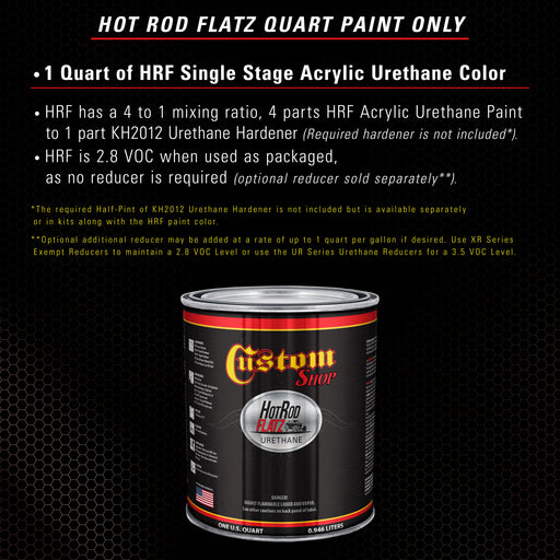 Dark Brown - Hot Rod Flatz Flat Matte Satin Urethane Auto Paint - Paint Quart Only - Professional Low Sheen Automotive, Car Truck Coating, 4:1 Mix Ratio