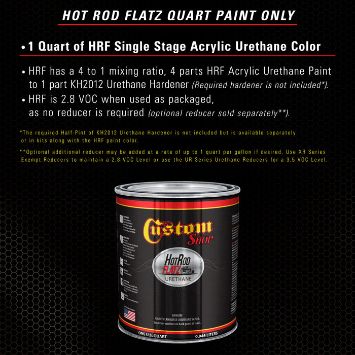 Dark Brown - Hot Rod Flatz Flat Matte Satin Urethane Auto Paint - Paint Quart Only - Professional Low Sheen Automotive, Car Truck Coating, 4:1 Mix Ratio