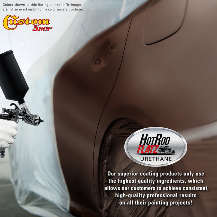 Dark Brown - Hot Rod Flatz Flat Matte Satin Urethane Auto Paint - Paint Quart Only - Professional Low Sheen Automotive, Car Truck Coating, 4:1 Mix Ratio