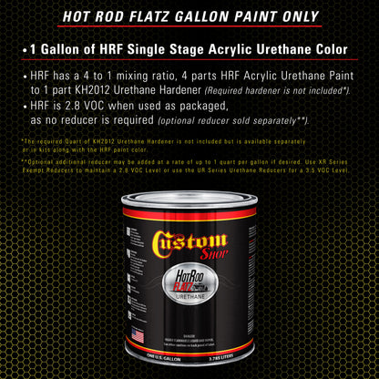 Daytona Yellow - Hot Rod Flatz Flat Matte Satin Urethane Auto Paint - Paint Gallon Only Coating, 4:1
