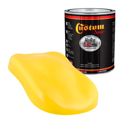 Boss Yellow - Hot Rod Flatz Flat Matte Satin Urethane Auto Paint - Paint Gallon Only Coating, 4:1 Mix