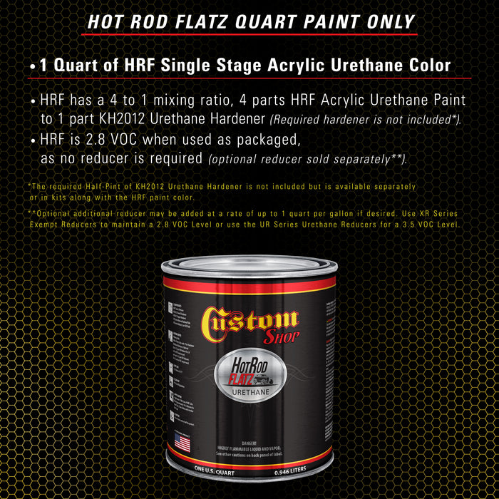 Boss Yellow - Hot Rod Flatz Flat Matte Satin Urethane Auto Paint - Paint Quart Only - Professional Low Sheen Automotive, Car Truck Coating, 4:1 Mix Ratio