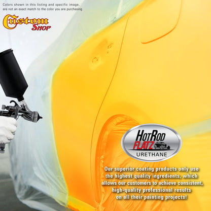 Boss Yellow - Hot Rod Flatz Flat Matte Satin Urethane Auto Paint - Paint Quart Only Coating, 4:1 Mix