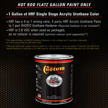Oxide Yellow - Hot Rod Flatz Flat Matte Satin Urethane Auto Paint - Paint Gallon Only Coating, 4:1 Mix
