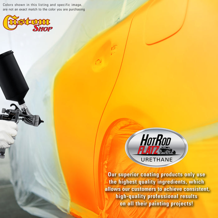 Speed Yellow - Hot Rod Flatz Flat Matte Satin Urethane Auto Paint - Paint Quart Only - Professional Low Sheen Automotive, Car Truck Coating, 4:1 Mix Ratio