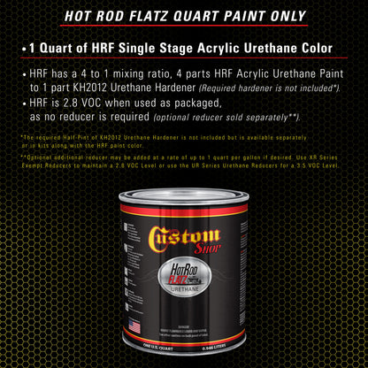 Electric Yellow - Hot Rod Flatz Flat Matte Satin Urethane Auto Paint - Paint Quart Only Coating, 4:1