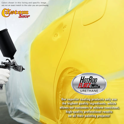 Electric Yellow - Hot Rod Flatz Flat Matte Satin Urethane Auto Paint - Paint Quart Only Coating, 4:1