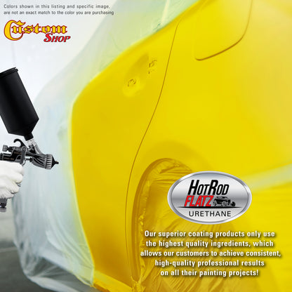 Indy Yellow - Hot Rod Flatz Flat Matte Satin Urethane Auto Paint - Paint Gallon Only Coating, 4:1 Mix