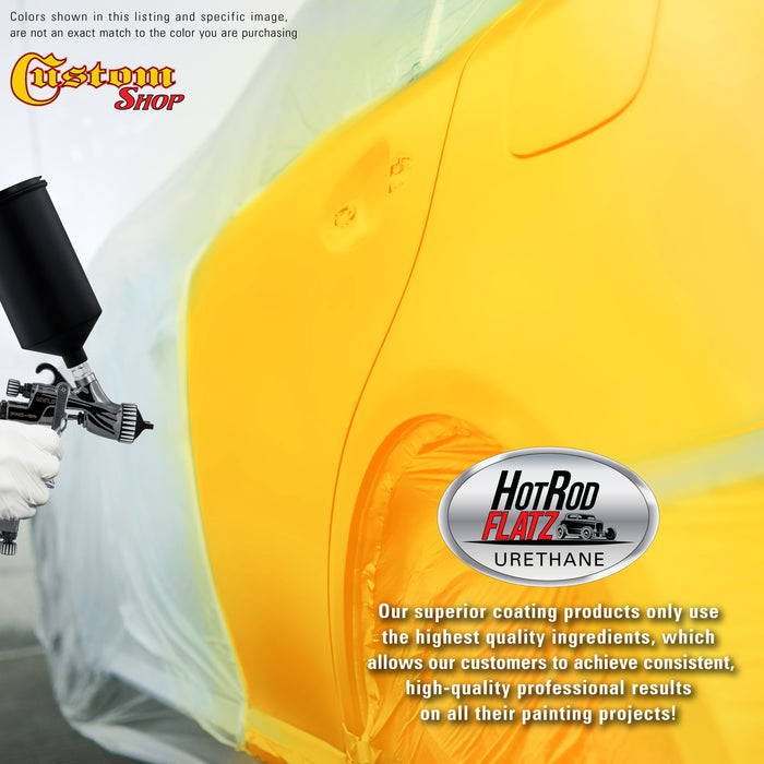 Sunshine Yellow - Hot Rod Flatz Flat Matte Satin Urethane Auto Paint - Paint Gallon Only - Professional Low Sheen Automotive, Car Truck Coating, 4:1 Mix Ratio