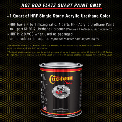 Citrus Yellow - Hot Rod Flatz Flat Matte Satin Urethane Auto Paint - Paint Quart Only Coating, 4:1 Mix