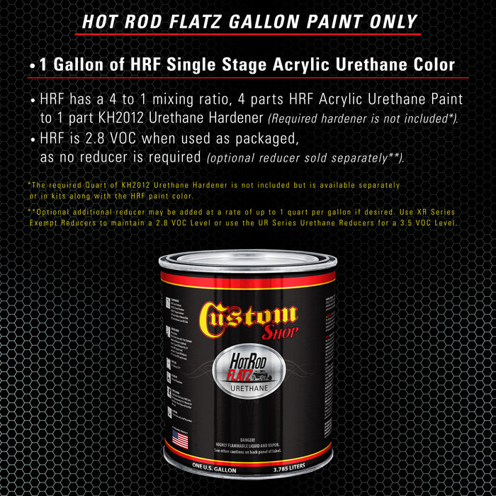 Diamond Blue - Hot Rod Flatz Flat Matte Satin Urethane Auto Paint - Paint Gallon Only - Professional Low Sheen Automotive, Car Truck Coating, 4:1 Mix Ratio