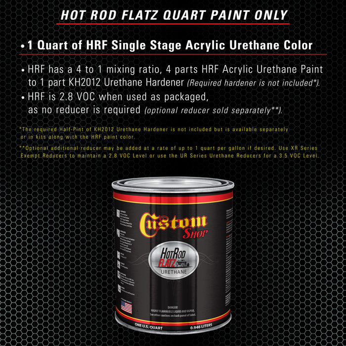 Diamond Blue - Hot Rod Flatz Flat Matte Satin Urethane Auto Paint - Paint Quart Only - Professional Low Sheen Automotive, Car Truck Coating, 4:1 Mix Ratio