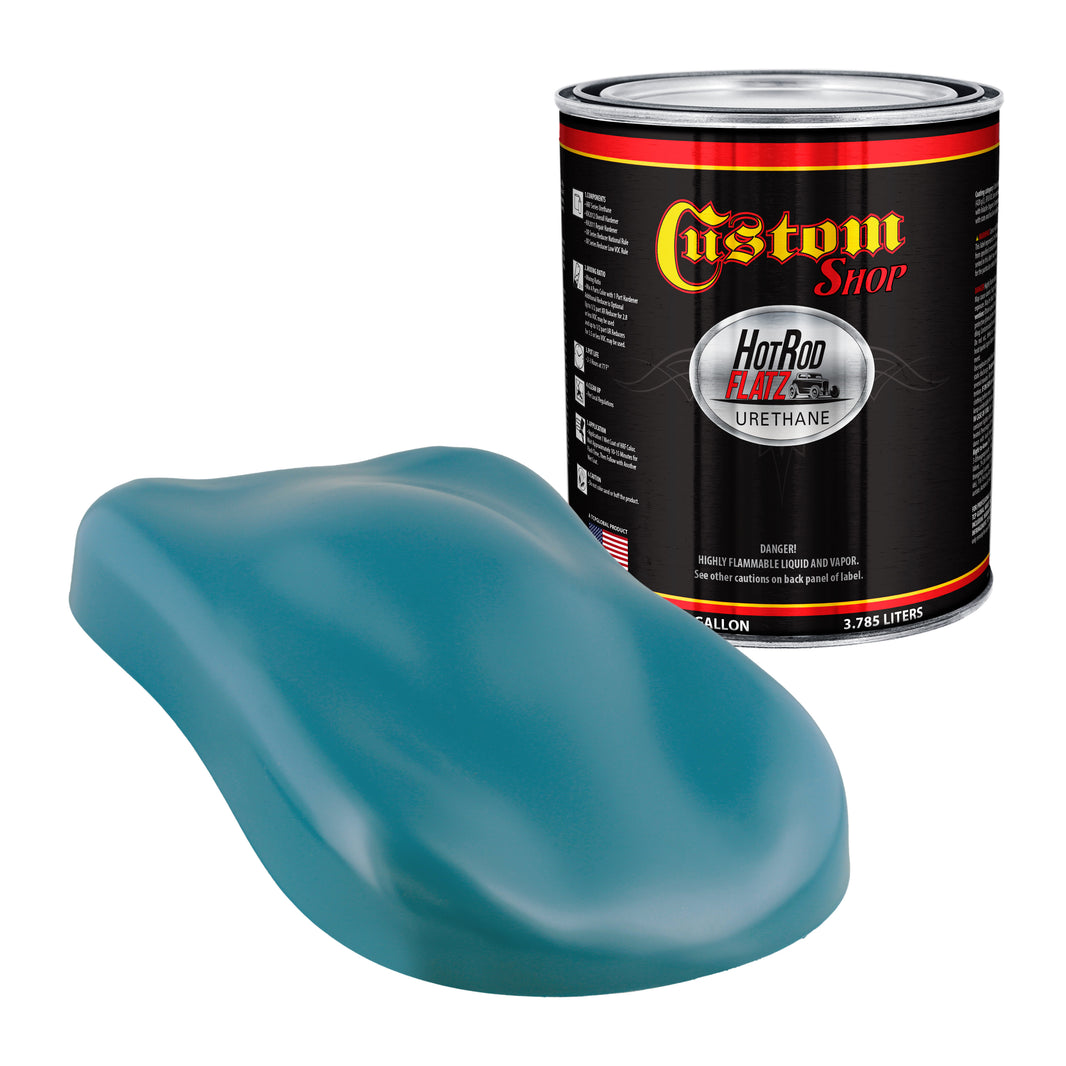 Medium Blue - Hot Rod Flatz Flat Matte Satin Urethane Auto Paint - Paint Gallon Only Coating, 4:1 Mix