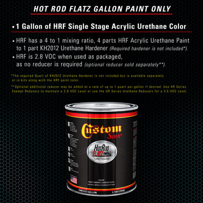 Medium Blue - Hot Rod Flatz Flat Matte Satin Urethane Auto Paint - Paint Gallon Only Coating, 4:1 Mix