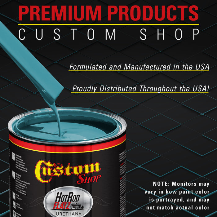Medium Blue - Hot Rod Flatz Flat Matte Satin Urethane Auto Paint - Paint Quart Only - Professional Low Sheen Automotive, Car Truck Coating, 4:1 Mix Ratio