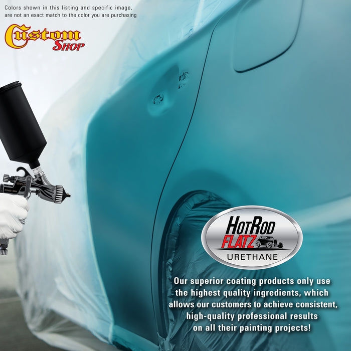 Medium Blue - Hot Rod Flatz Flat Matte Satin Urethane Auto Paint - Paint Quart Only - Professional Low Sheen Automotive, Car Truck Coating, 4:1 Mix Ratio