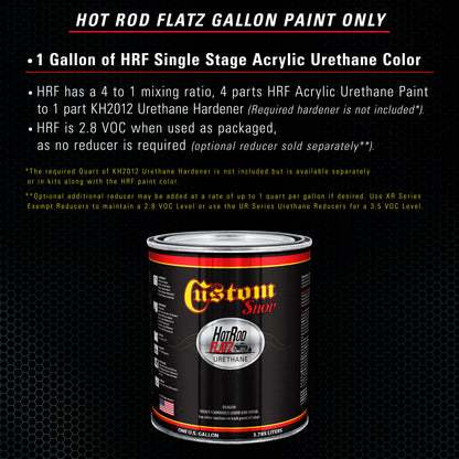 Transport Blue - Hot Rod Flatz Flat Matte Satin Urethane Auto Paint - Paint Gallon Only Coating, 4:1