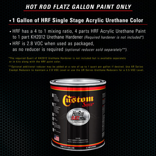 Transport Blue - Hot Rod Flatz Flat Matte Satin Urethane Auto Paint - Paint Gallon Only - Professional Low Sheen Automotive, Car Truck Coating, 4:1 Mix Ratio