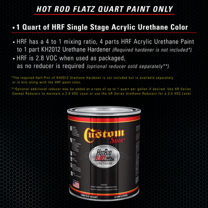 Transport Blue - Hot Rod Flatz Flat Matte Satin Urethane Auto Paint - Paint Quart Only Coating, 4:1