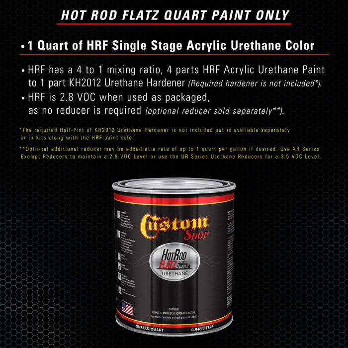 Transport Blue - Hot Rod Flatz Flat Matte Satin Urethane Auto Paint - Paint Quart Only - Professional Low Sheen Automotive, Car Truck Coating, 4:1 Mix Ratio